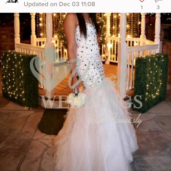 White Mermaid wedding dress - Picture 7 of 7